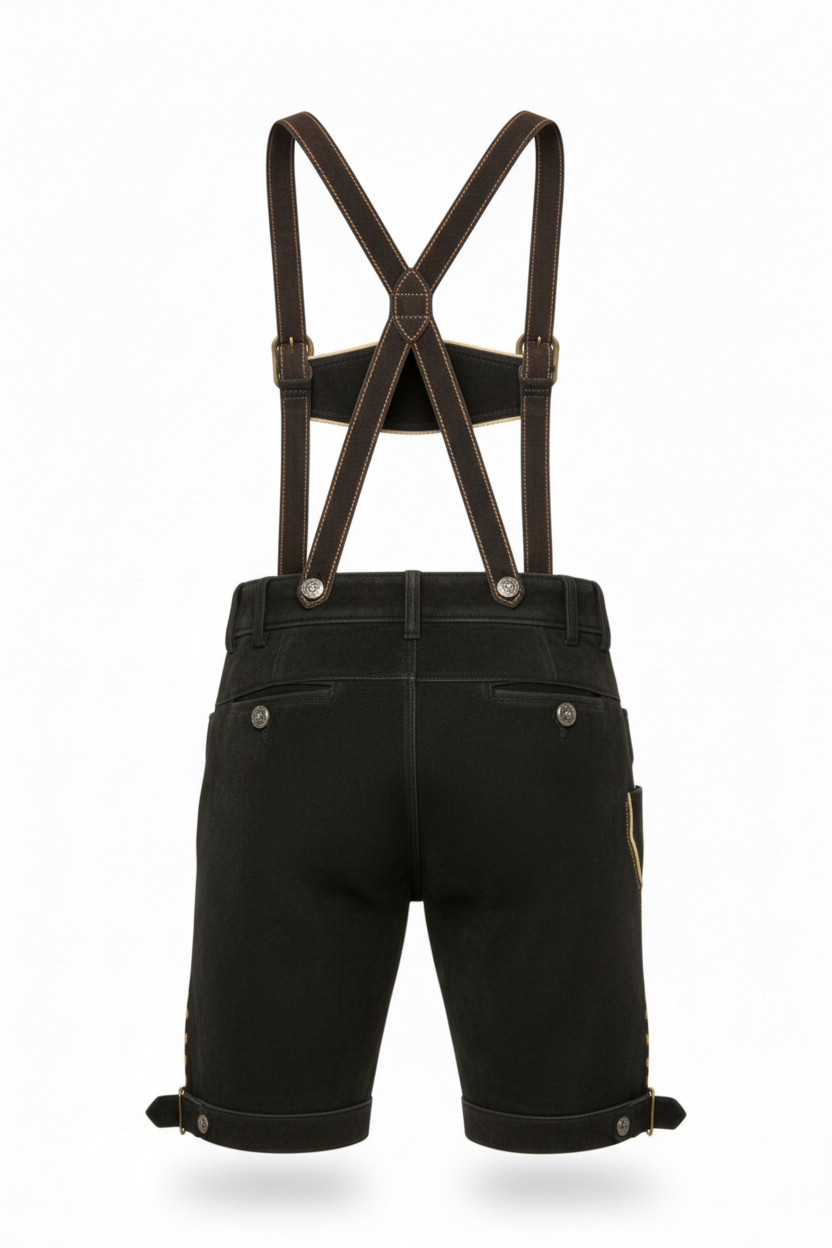Lederhosen Men Octorberfest Suede Beige Brown Antique