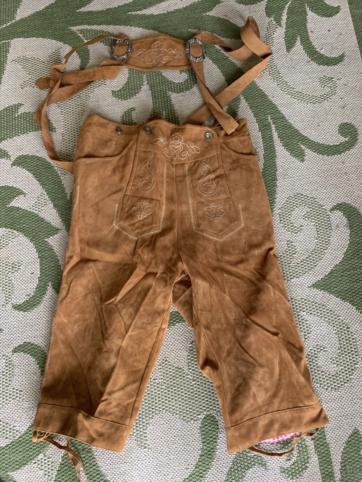 Lederhosen Men Oktoberfest – Light Brown – SIZE S – KOJOOIN Quality Brand