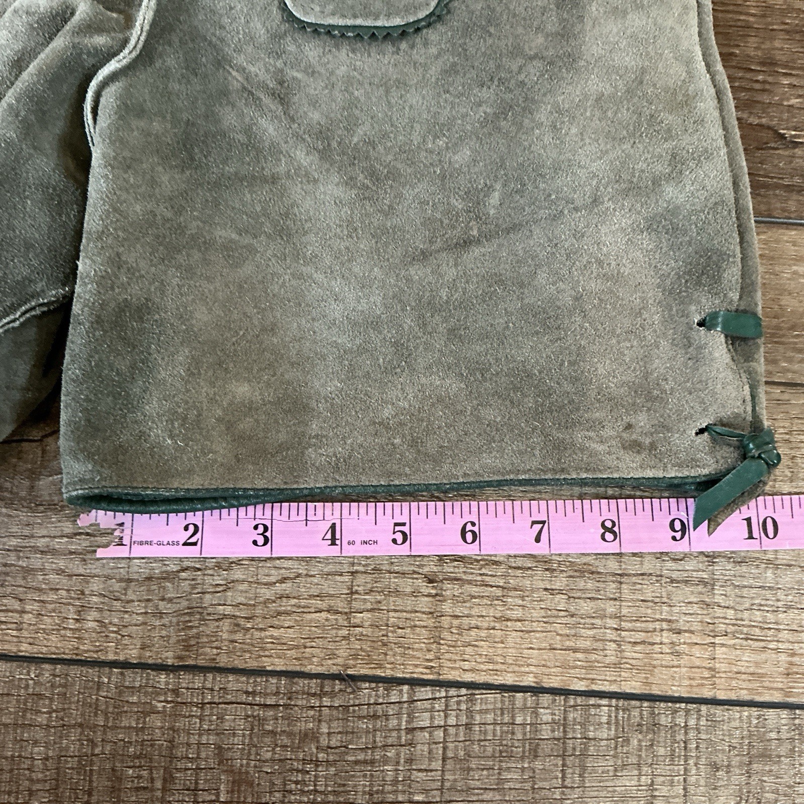 VTG Western Germany Suede Lederhosen W27 Suspenders Edelweiss Oktoberfest #12E6