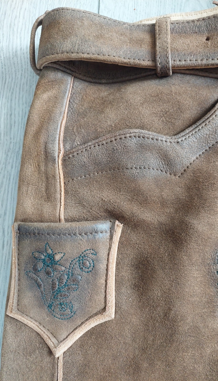 Bavarian Lederhosen Fuchs Trachtenmoden, Shorts Leather, size EU50 US – M, India