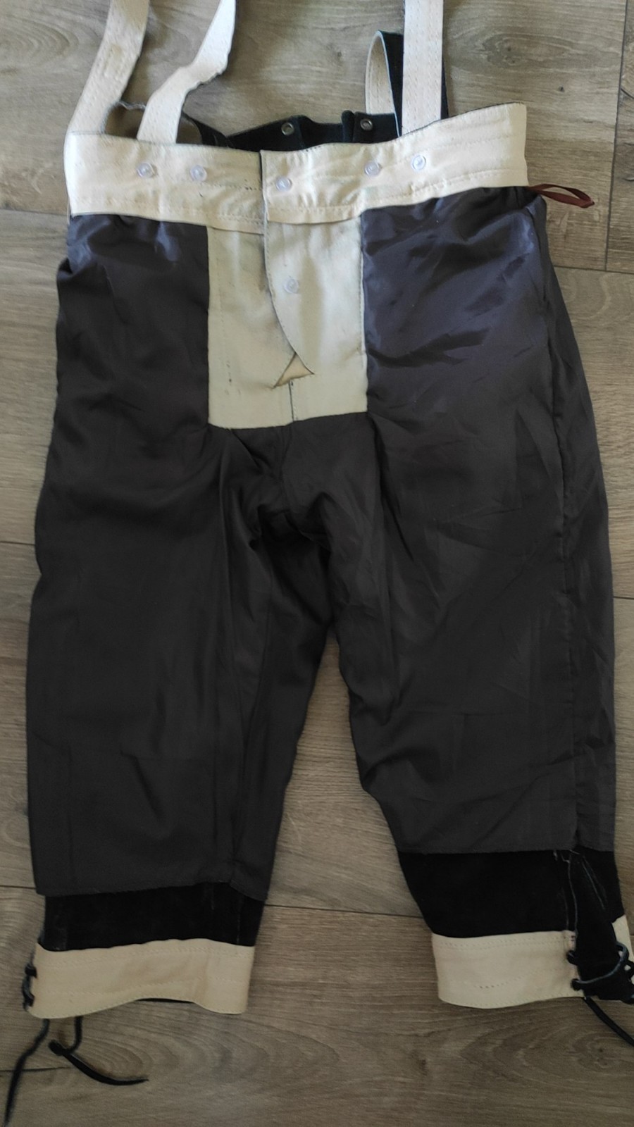 Authentic German Lederhosen Black Suede Leather Shorts Suspenders Oktoberfest S