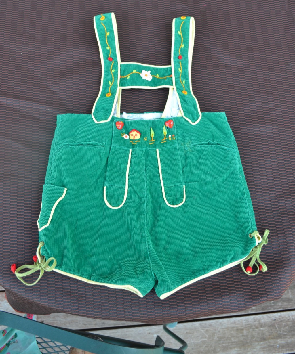 VTG Fabric Child’s Lederhosen Shorts made by Creazioni Angelo Alessandria