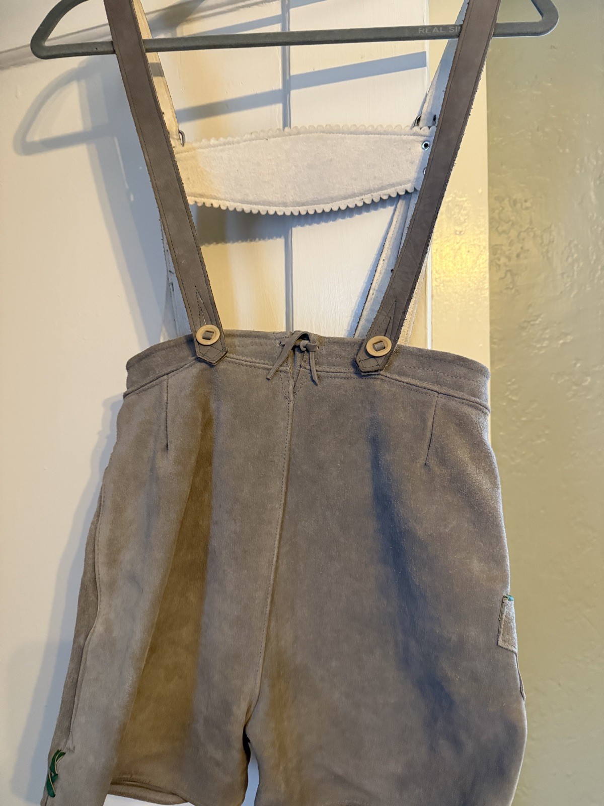 Men’s Authentic Vintage Lederhosen Oktoberfest Suede Leather