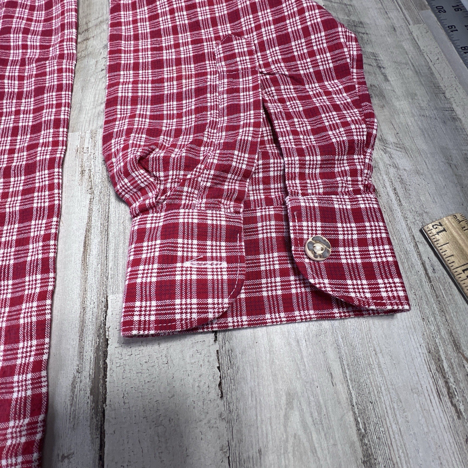 Drachten German Style Men’s Shirt Plaid RED. Sz L OKTOBERFEST,Germany Lederhosen