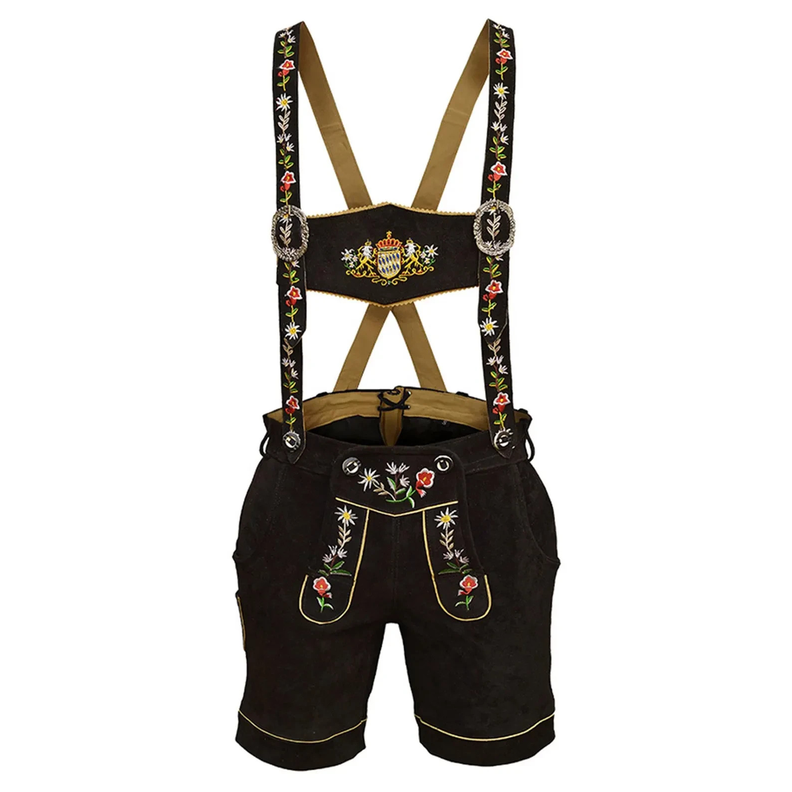 Womens Lederhosen Shorts Suede Leather | Oktoberfest Costume for Women | German