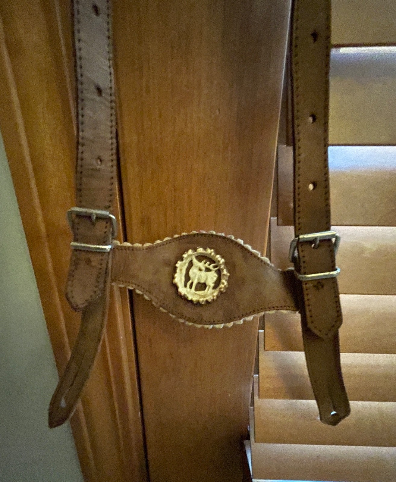 Vintage Child’s German Bavarian Lederhosen Suspenders and Jacket