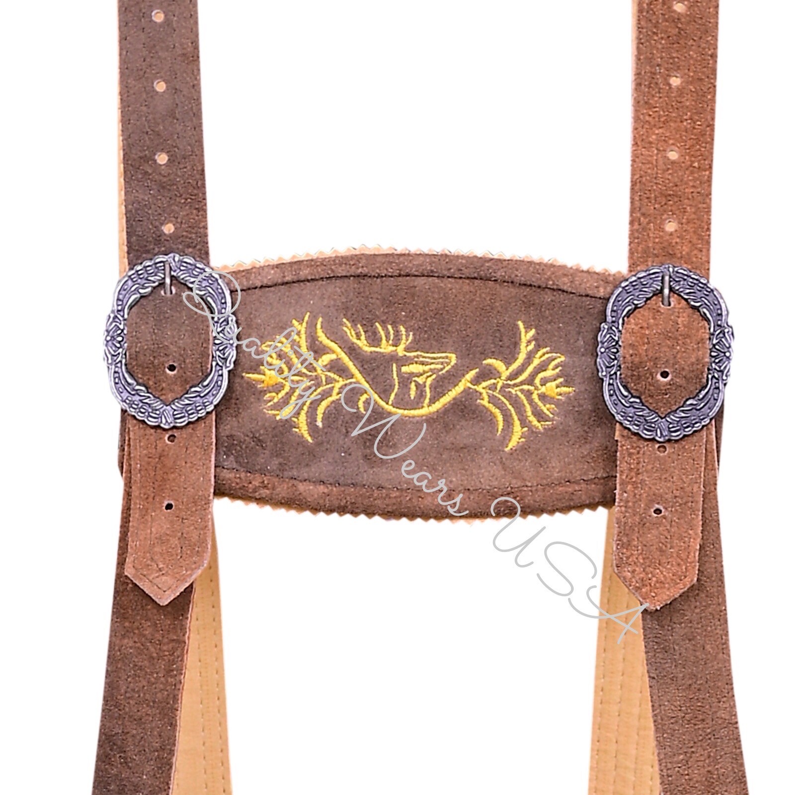 Men Authentic Lederhosen – Oktoberfest Lederhosen- Leather Short
