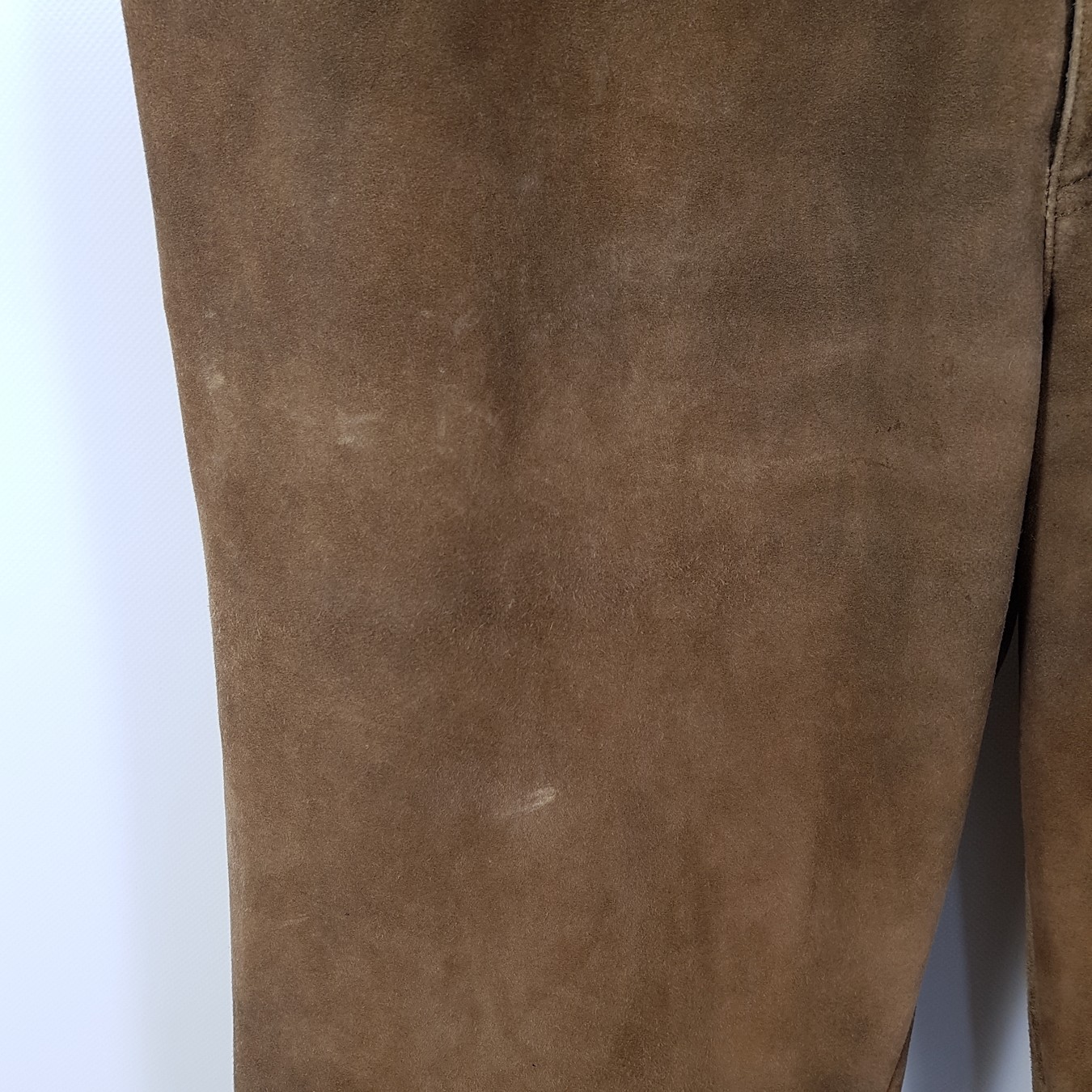 Spieth & Wensky Leather Trousers Mens Size 50 W33 L32 Brown Tapered Long Traditional Pants