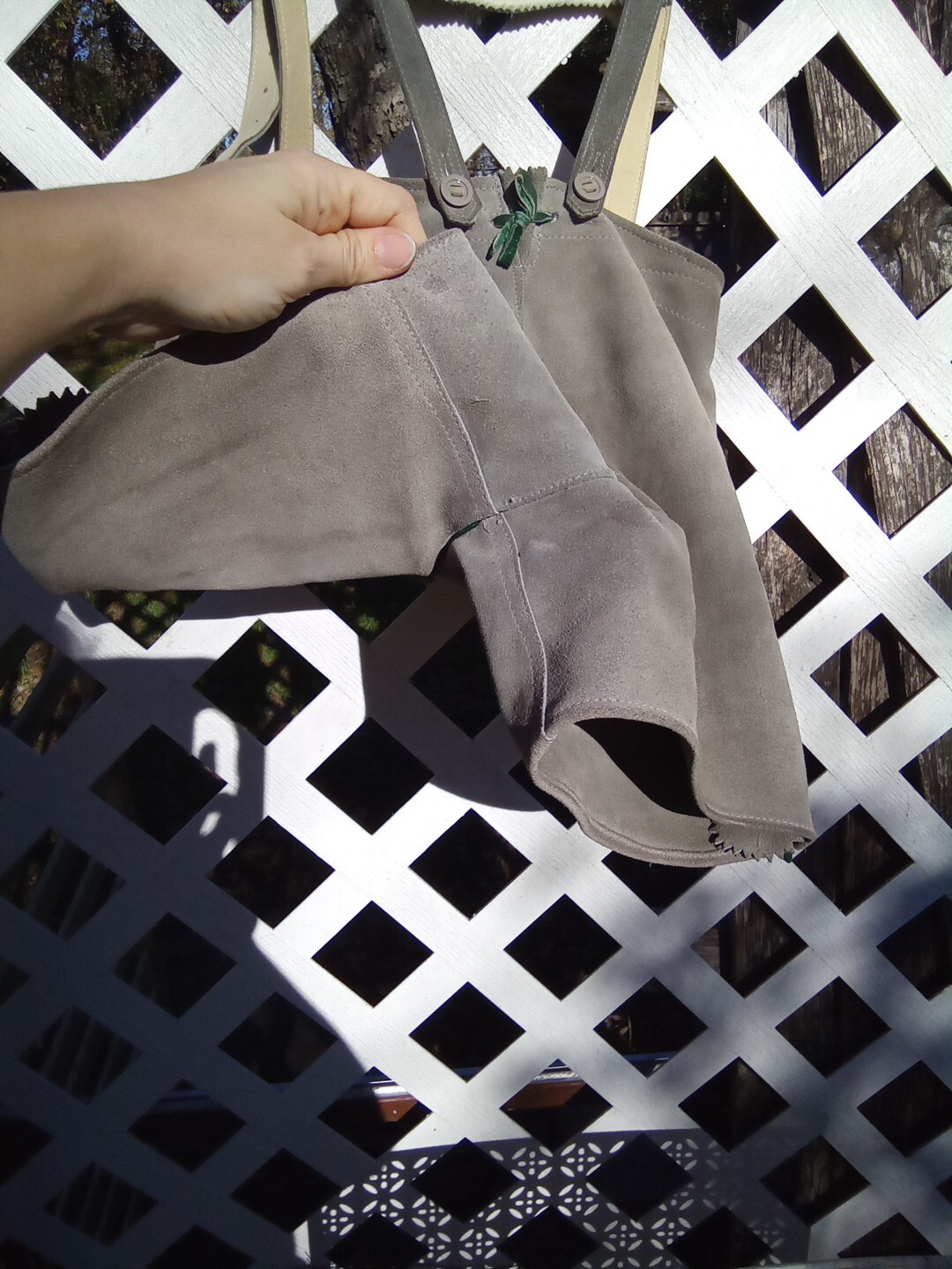 VINTAGE West Germany Lederhosen Oktoberfest Size. 12 Leather Shorts Suspen