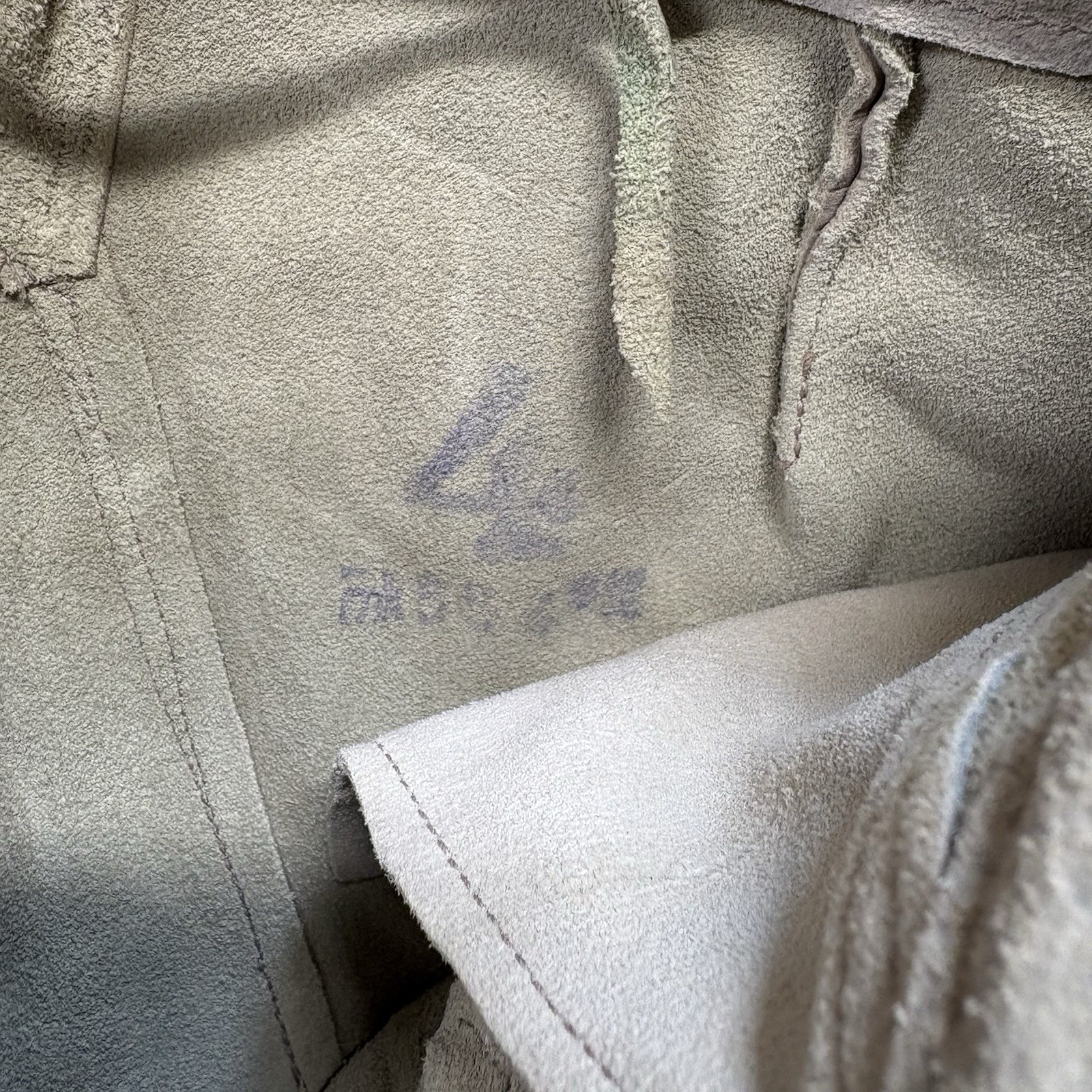 1960s German Lederhosen Leather Suede Overalls KIDS Size 6 Green Gray Embroidery