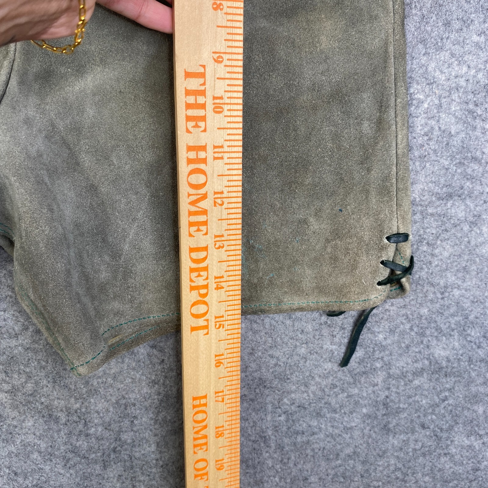 Vtg Authentic German Lederhosen Shorts Suede Leather Mens Waist 26
