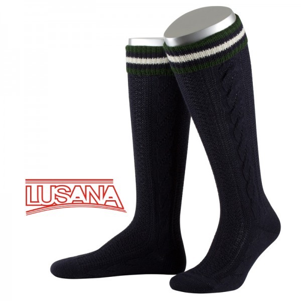 Lusana German Bavarian European Sportstutzen Knit Wool Socks for Lederhosen
