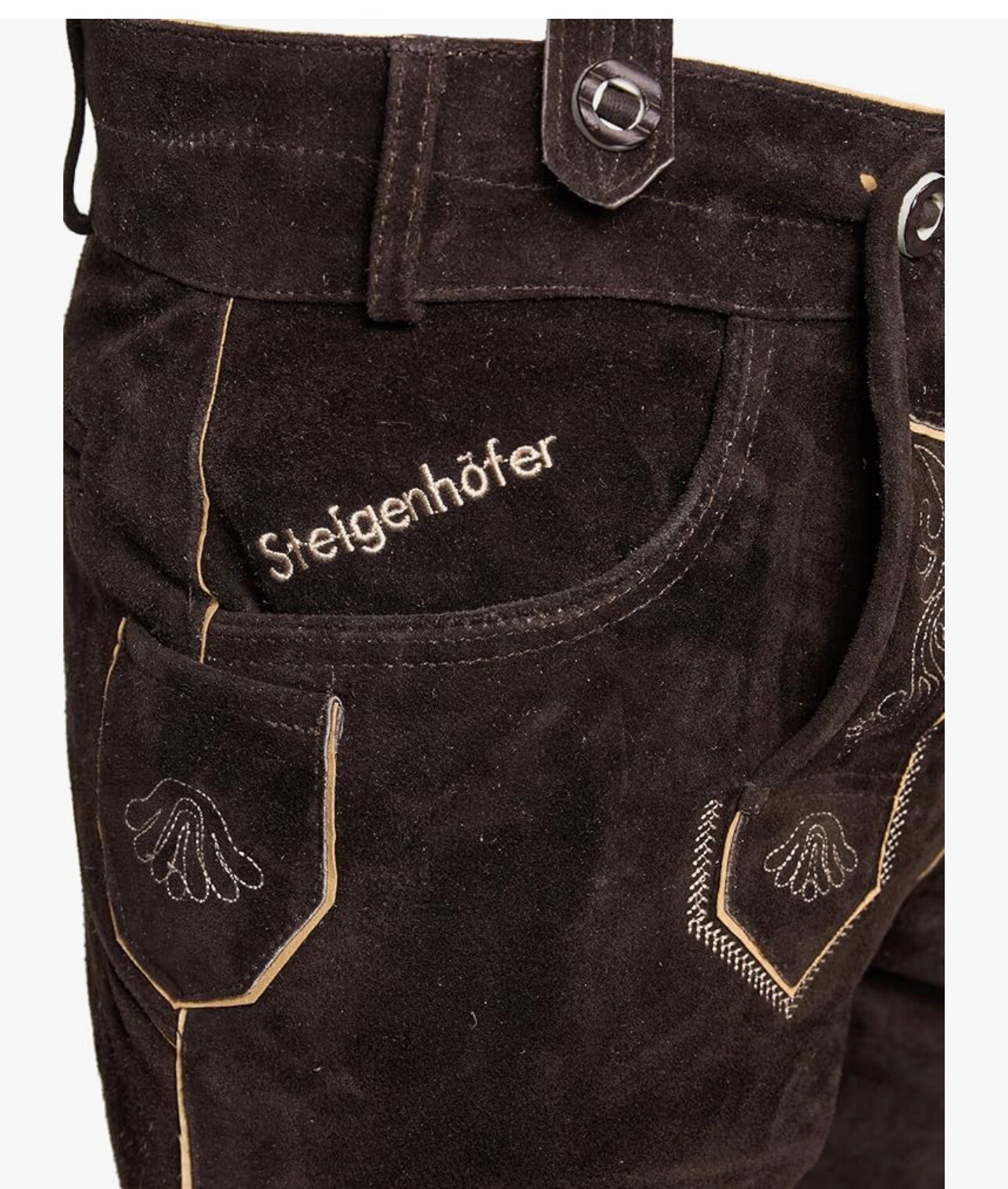 STEIGENHÖFER Men’s Short Bavarian Lederhosen Oktoberfest Designed In Germany 36