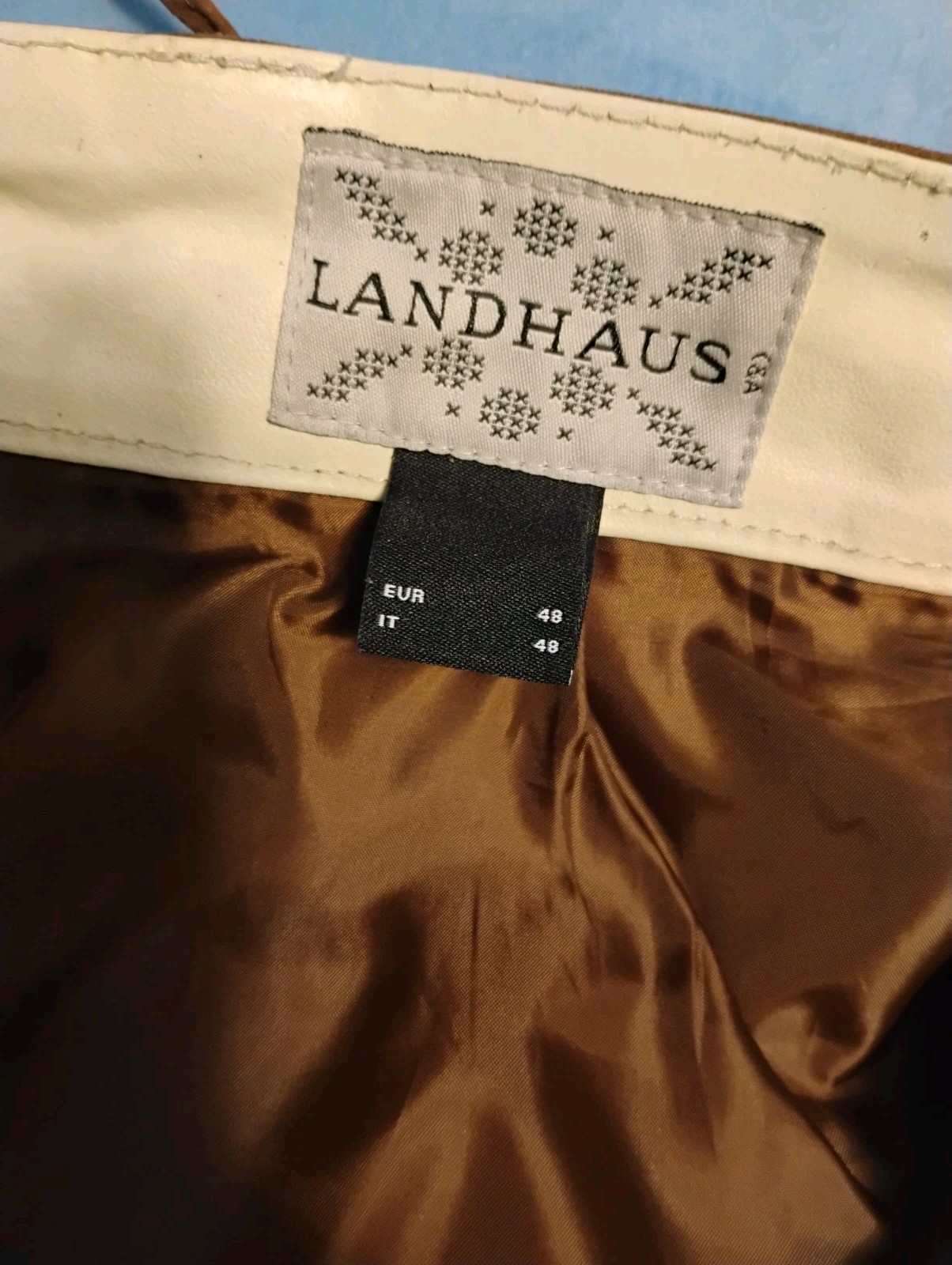Vintage German LANDHAUS Leather Lederhosen With Embroidered Detailing