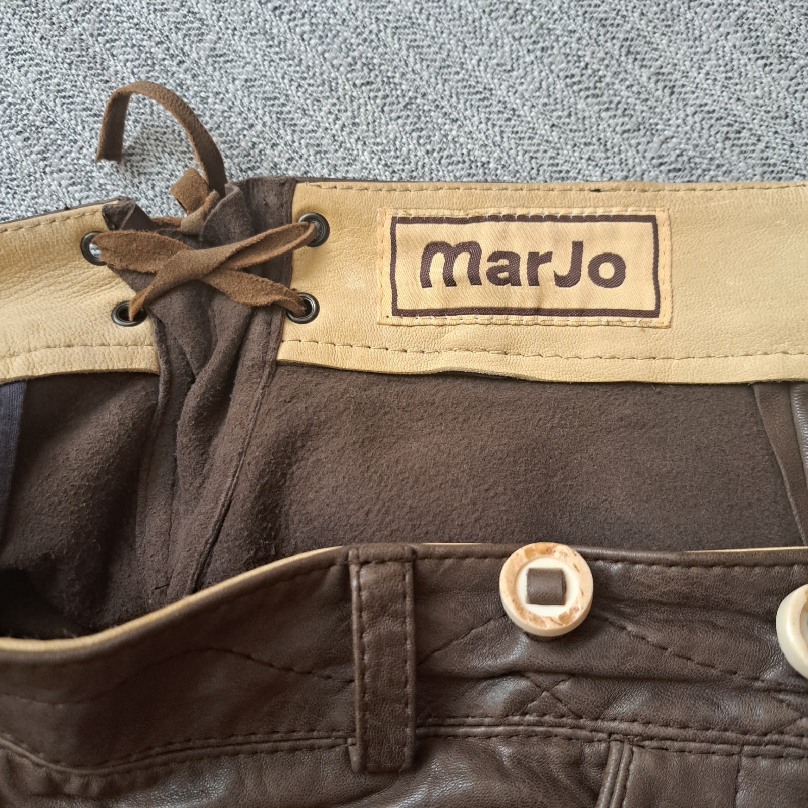 MarJo Lederhosen Men’s L / 52 Genuine Leather Trachten Oktoberfest Embroidered