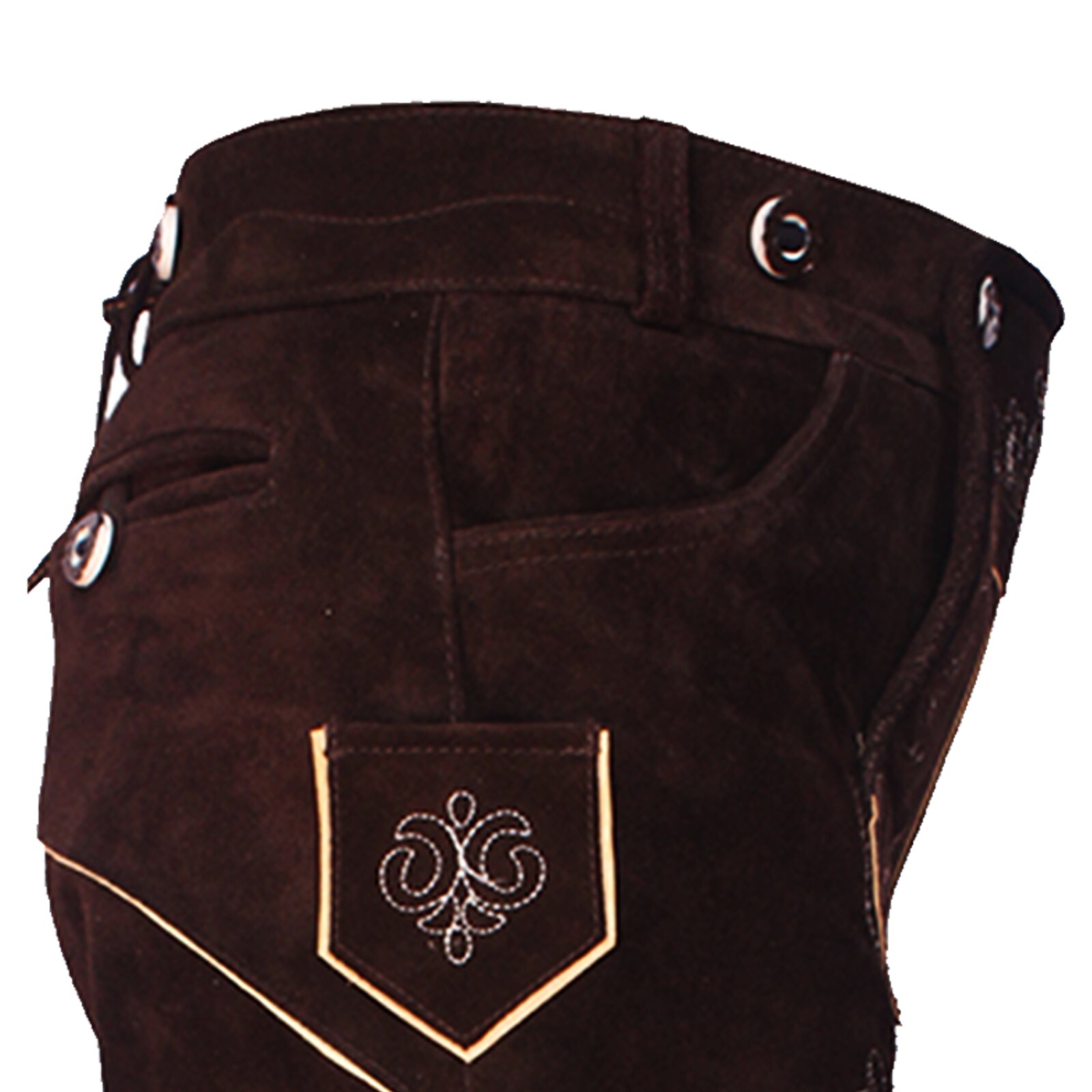 Mens Suede Lederhosen Germen Trachten Kniebundhosen Brown Oktoberfest Clothing
