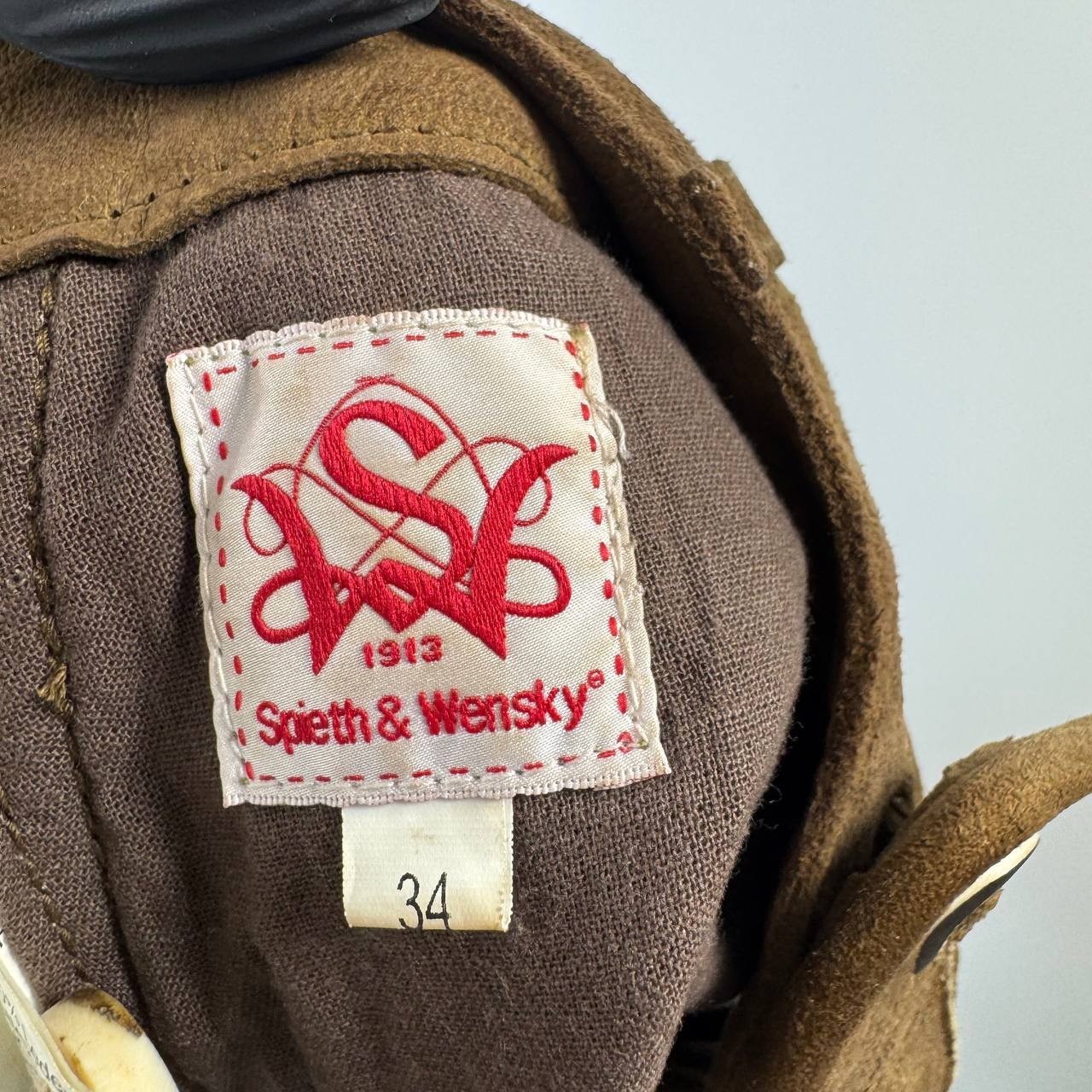 Spieth & Wensky Lederhosen Brown Suede Leather Oktoberfest Shorts Men Size 34
