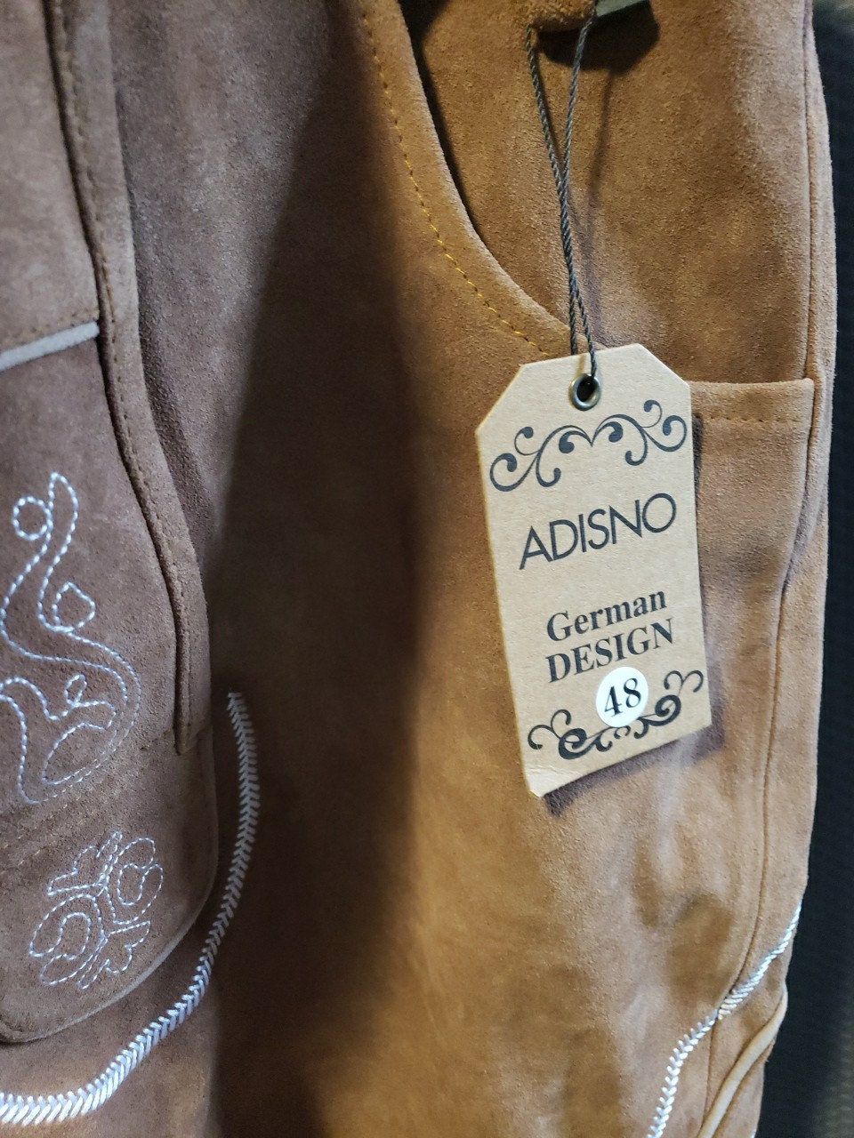 Adisno Mens Bavarian Oktoberfest Lederhosen Leather NWT 48