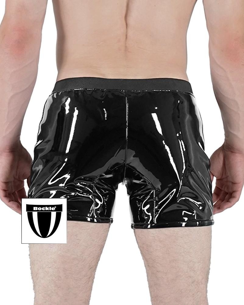 Bockle® PVC Boxer Shorts Gay Faux Leather Underwear Underpants Shiny