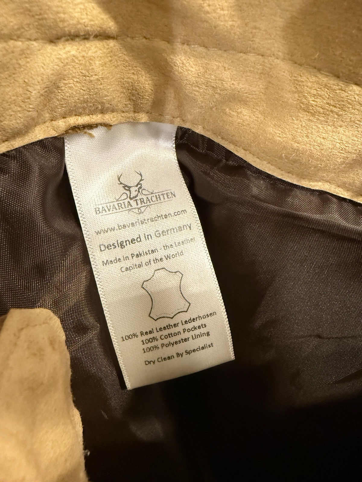 Bavaria Trachten LEDERHOSEN Woman SHORT LIGHT BROWN, US 10/EU