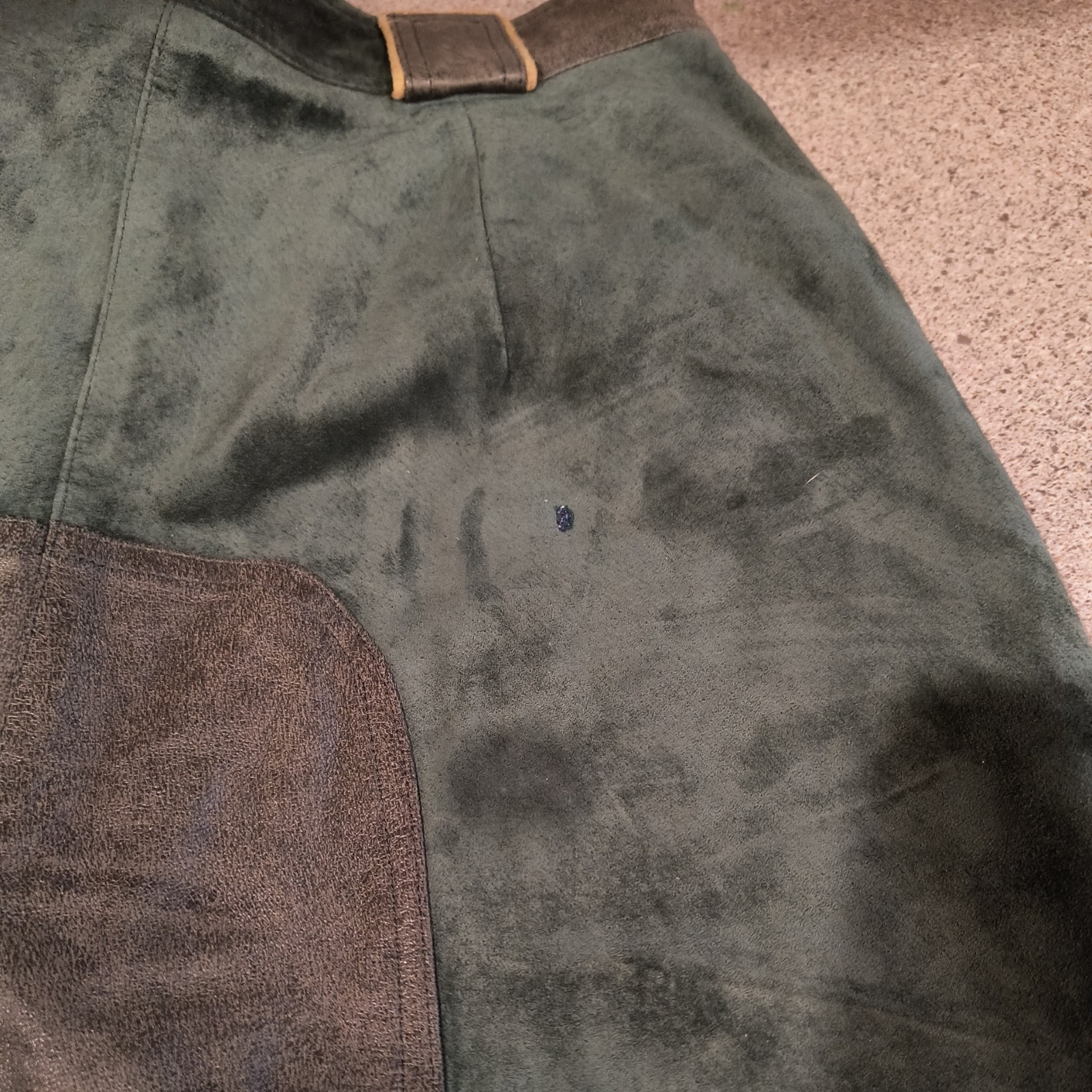 US 30″ Men Oktoberfest Bavarian Lederhosen-Suede Leather Dark green Trousers