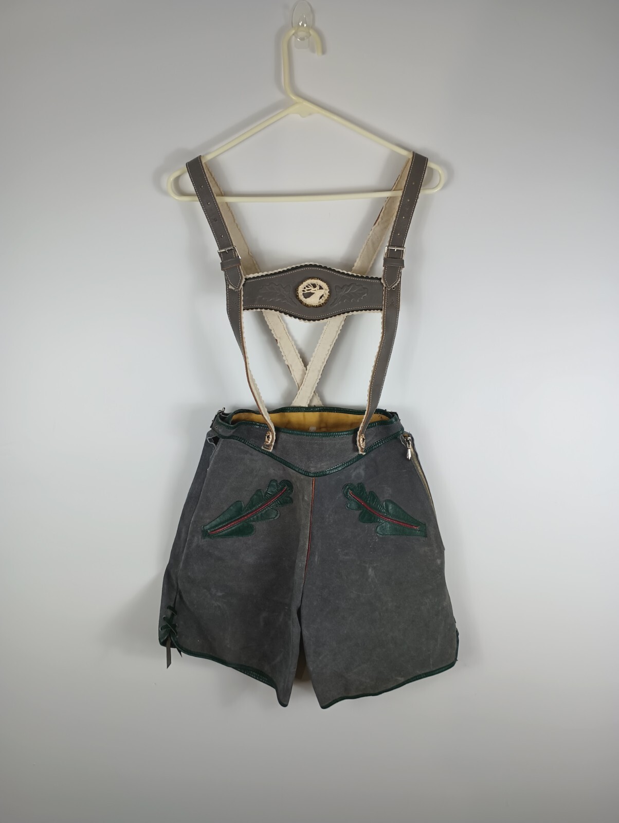 Bavarian Lederhosen Great Suede Leather US 24 Waist EU Size ? 24” Oktoberfest