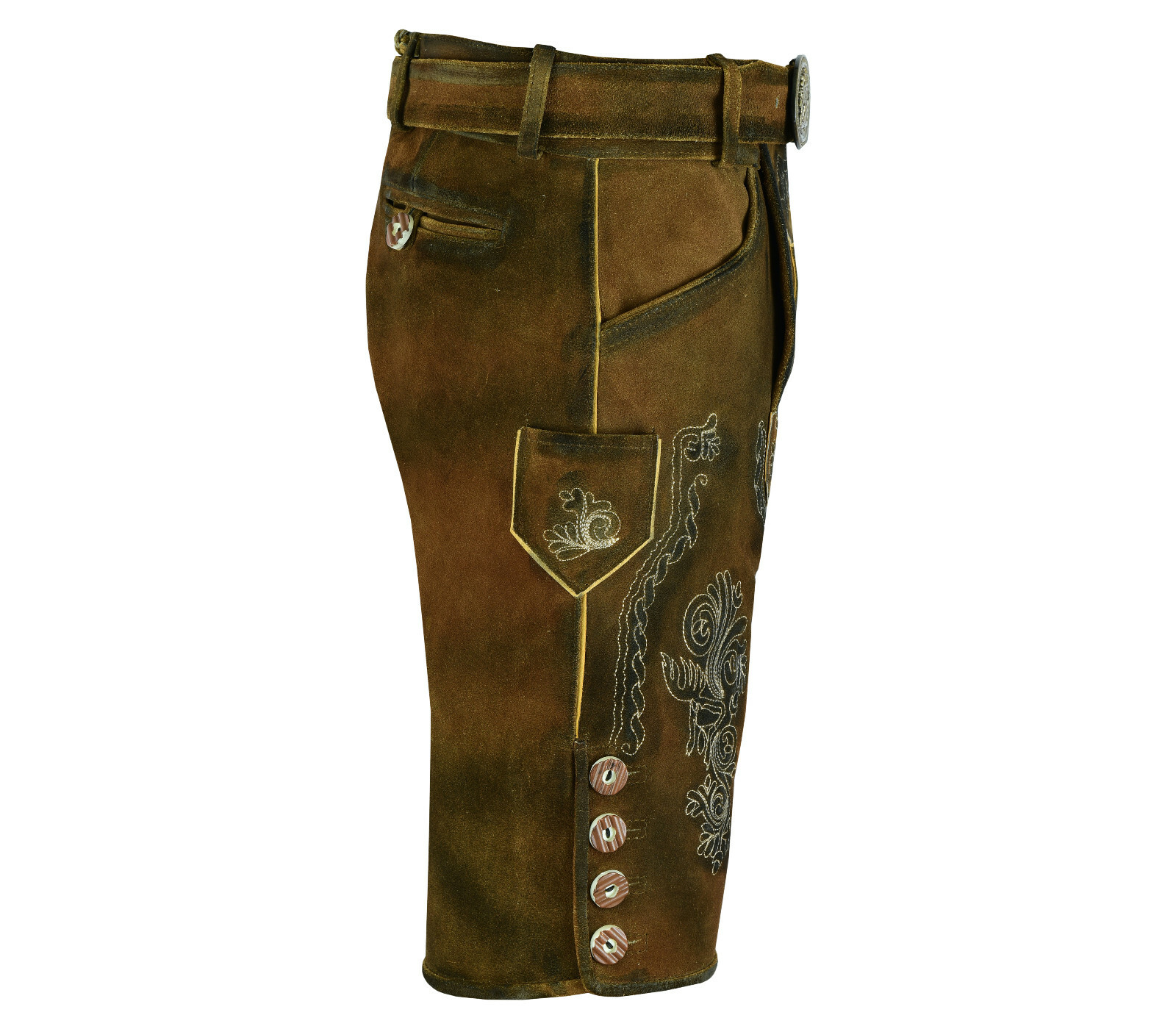 Men’s costume leather pants short costume leather pants with belt size 46-60 le31-33
