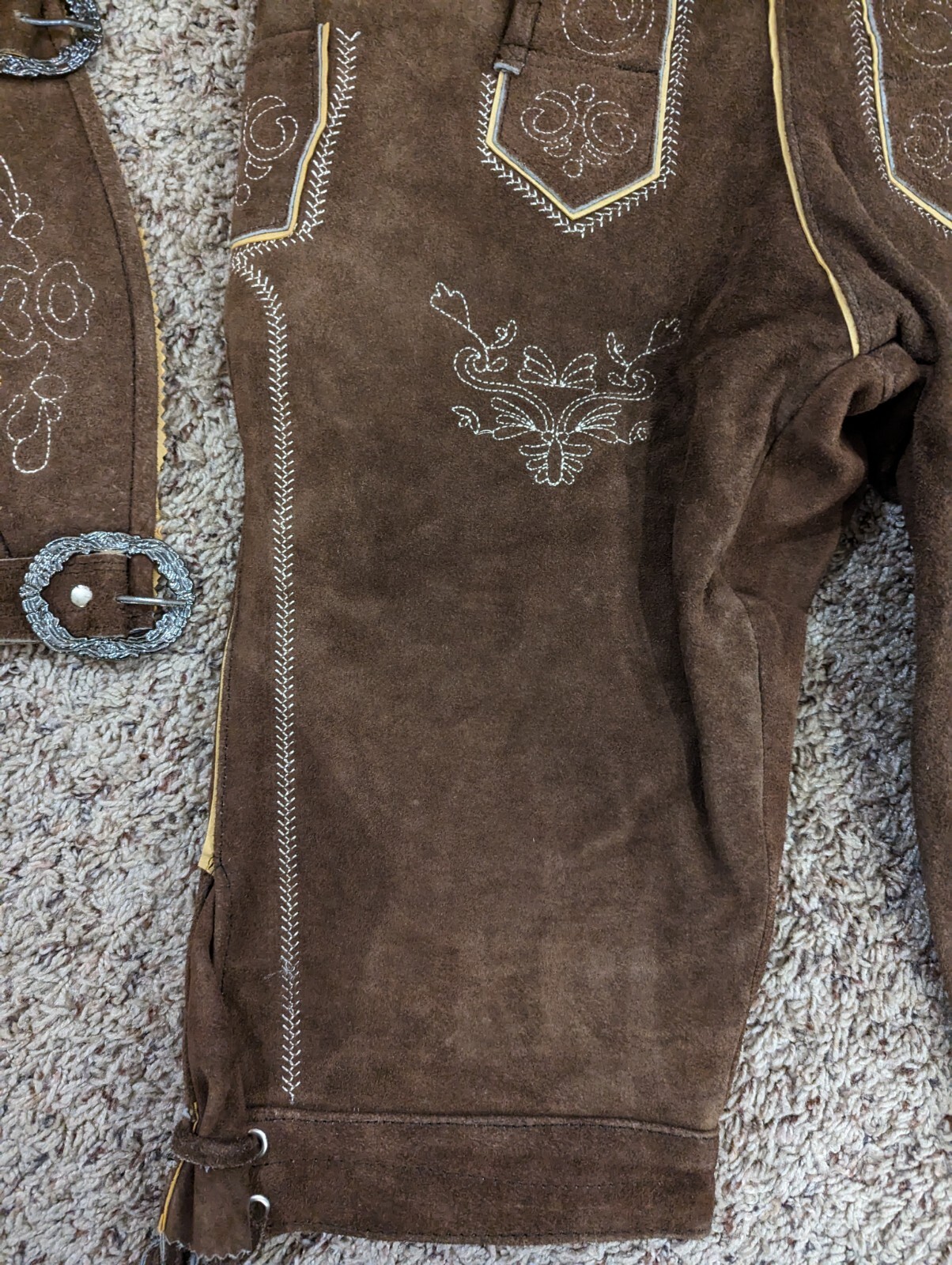 NWT Gaudi Leathers Mens Size 46 Brown Leather German Lederhosen