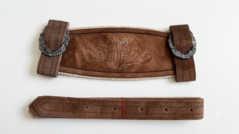 Traditional Lederhosen Men’s Brown with Suspenders Oktoberfest Oktoberfest