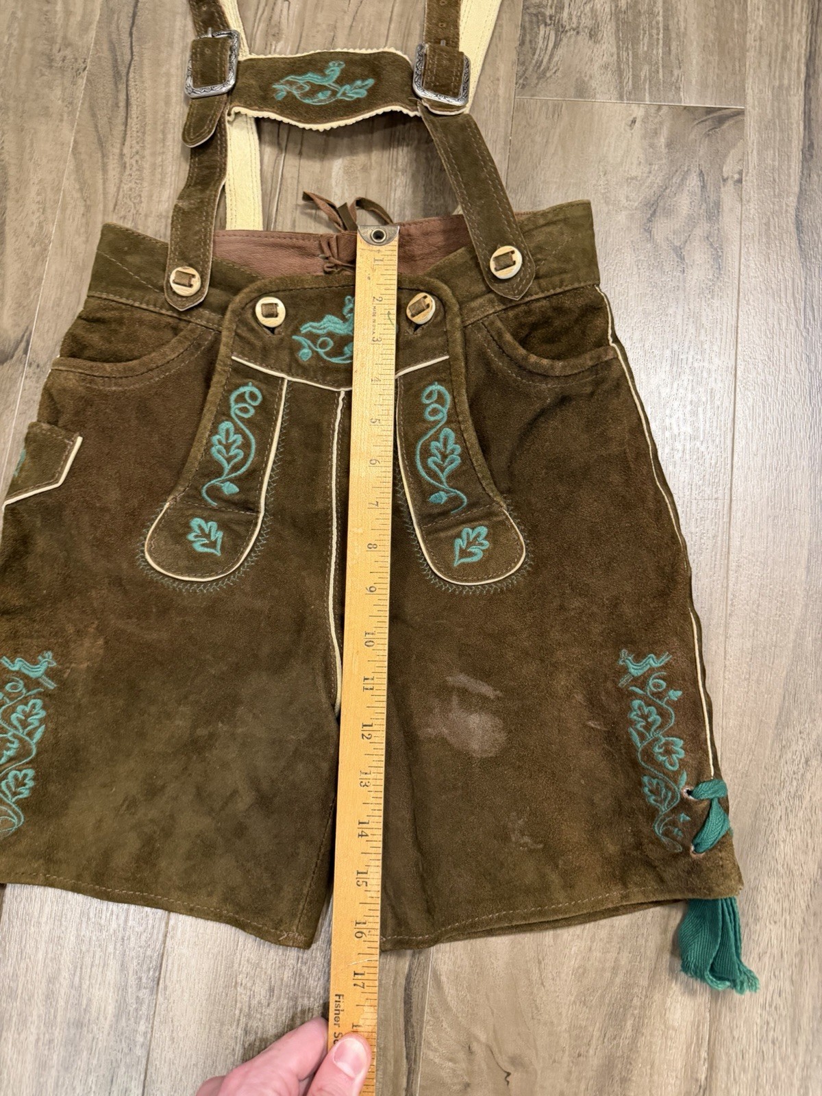 Genuine Deer Suede Leather Steindl Mens Lederhosen From Germany 140 /US 26 S
