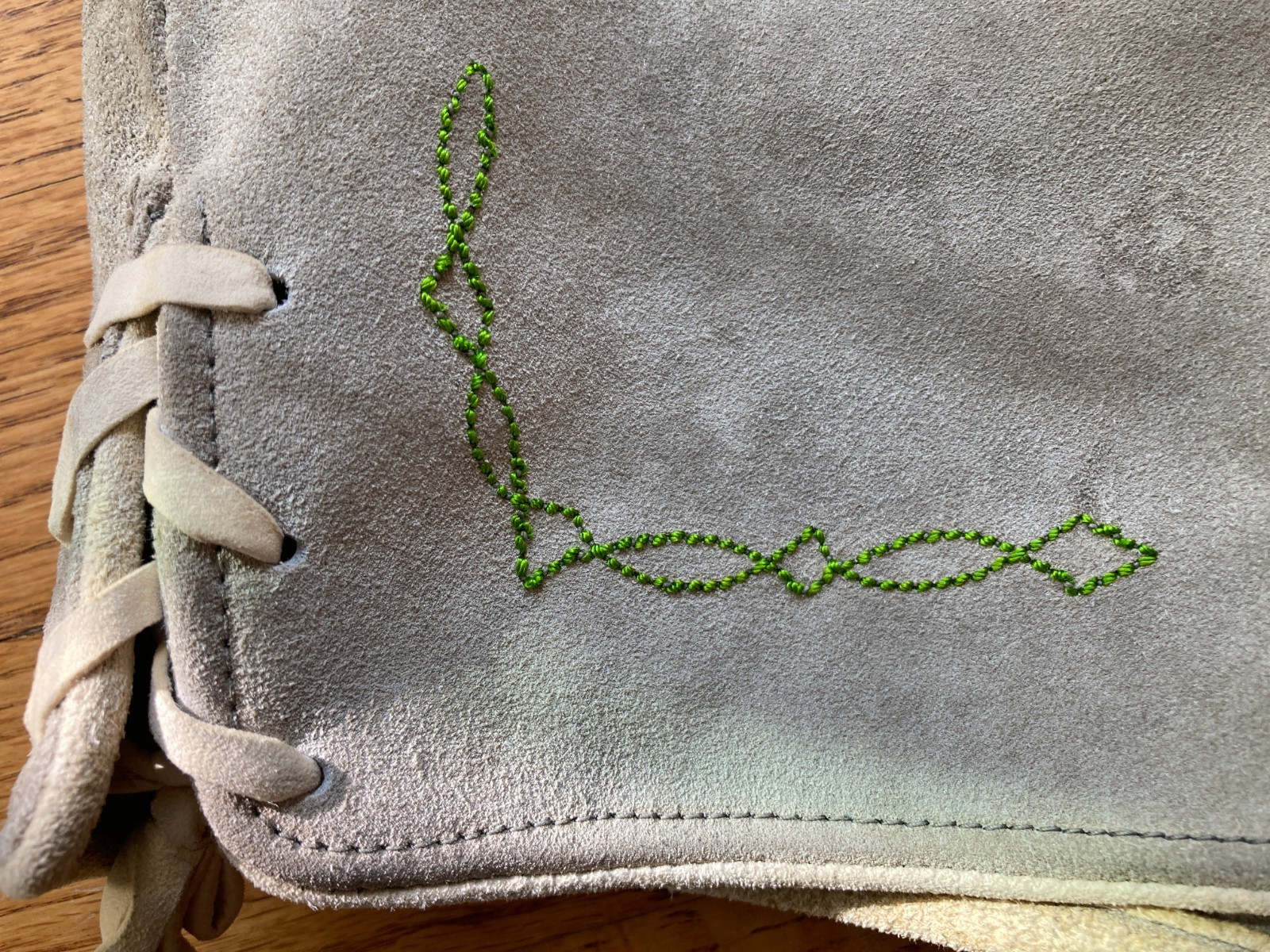 Lederhosen Boys size. Vintage Gray Leather