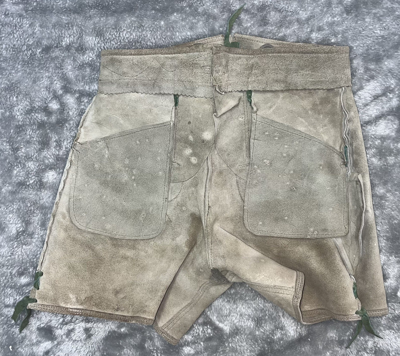 Vintage Hubertus Lederhosen Suede Shorts 74 West Germany Bavarian Costume