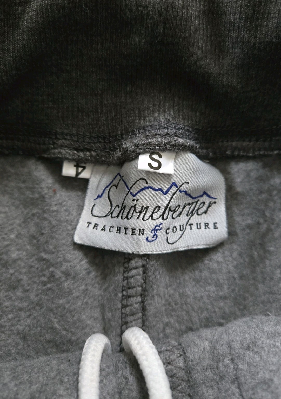 SCHONEBERGER Adam Lederhosen Sweatpant Shorts GRAY Size Small S NWT NEW
