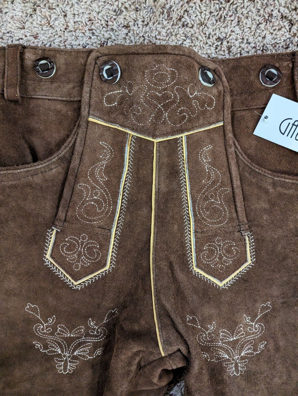 NWT Gaudi Leathers Mens Size 46 Brown Leather German Lederhosen