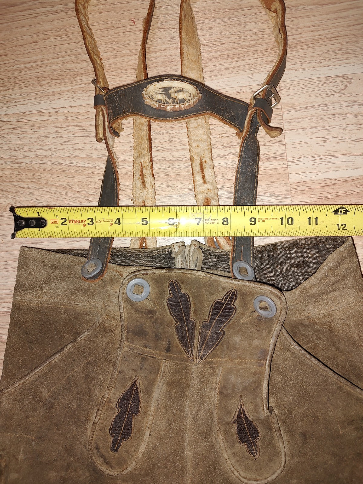 Vintage Authentic Suede Leather Bavarian Lederhosen Shorts Oktoberfest Boys