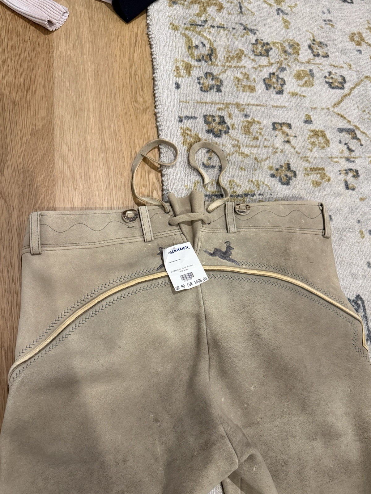 NWT Meindl Angermaier Men’s Lederhosen Trachten Brown Leather
