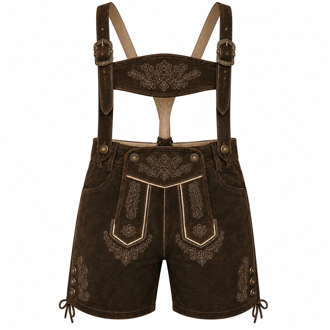NEW Bavarian Oktoberfest Lederhosen Shorts Tracht Costume Men Women Kid All Size