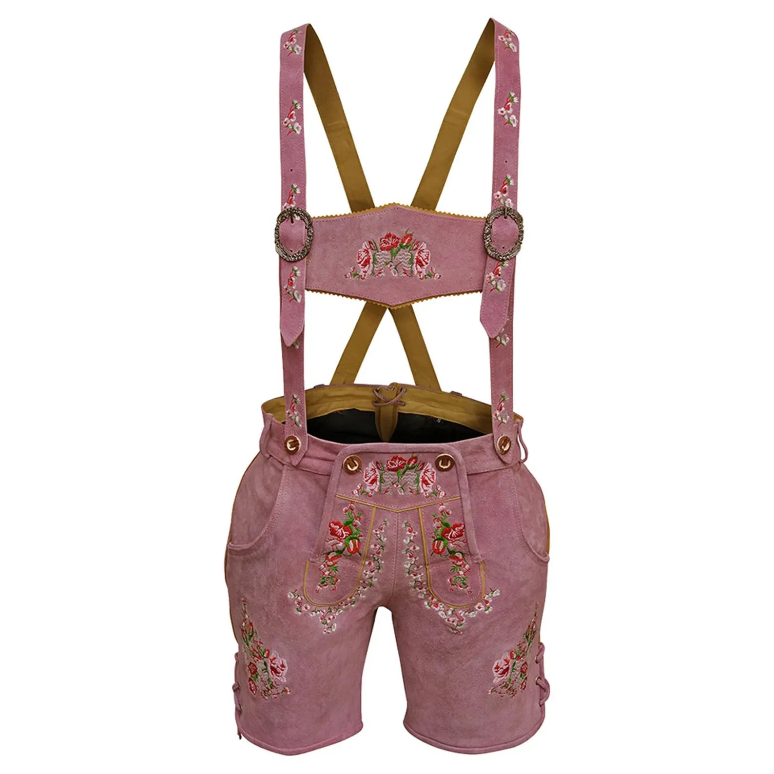 Womens Lederhosen Shorts Suede Leather | Oktoberfest Costume for Women | German