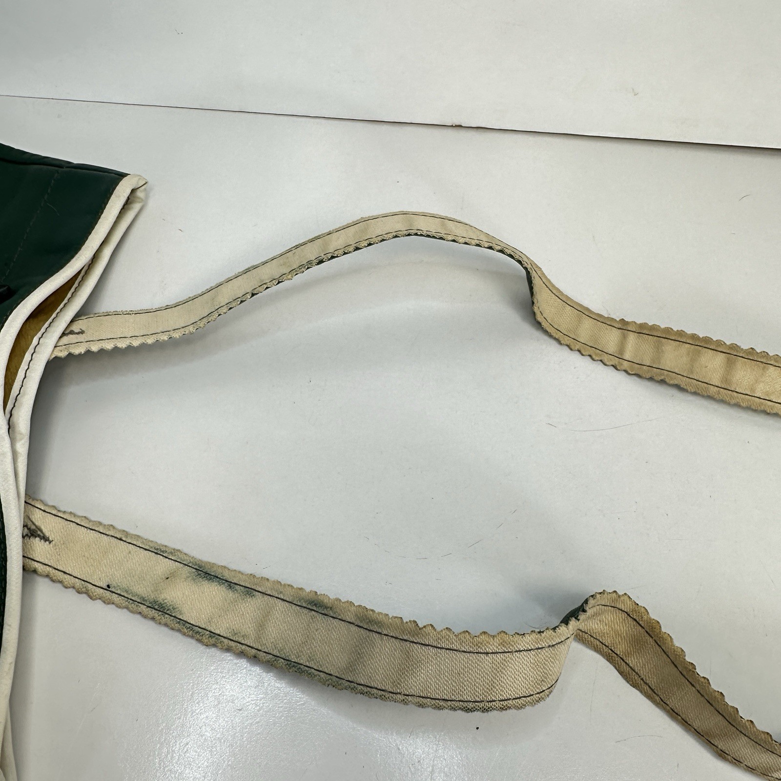 Vintage Green Leather Heart Lederhosen Child Size (see photos for measurements)