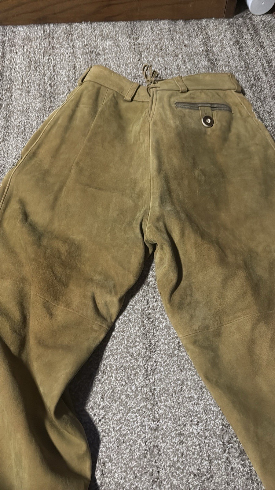 Men’s Bavarian Tratchen Lederhosen Pant German Oktoberfest Suede Leather Pants