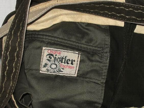 Distler Traditional Costume Kniebund- Leather Pants Men’s Dark Olive Approx. Sz.