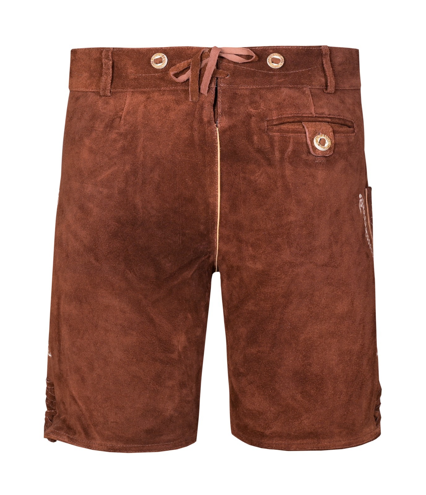 Men Traditional Leather Oktoberfest Lederhosen (Brown, Black, Gold, Med Brown)