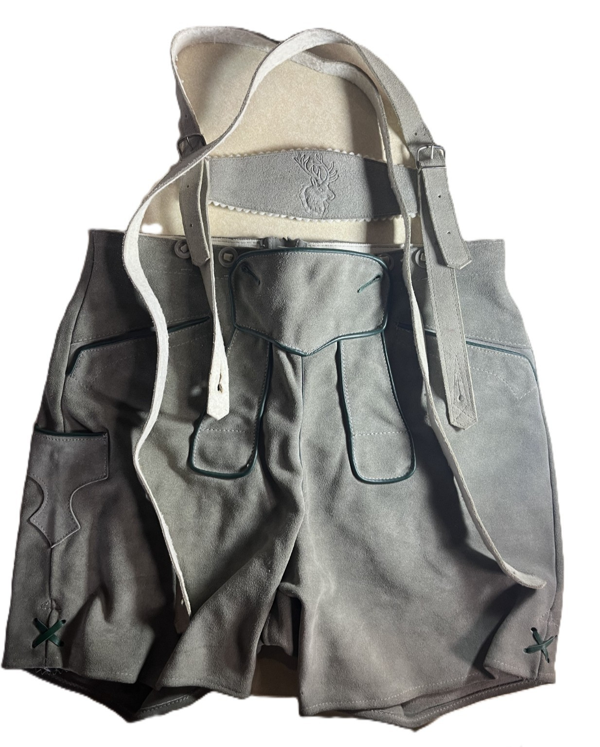 Authentic Leather Lederhosen w/Suspenders Made in Austria Size 42