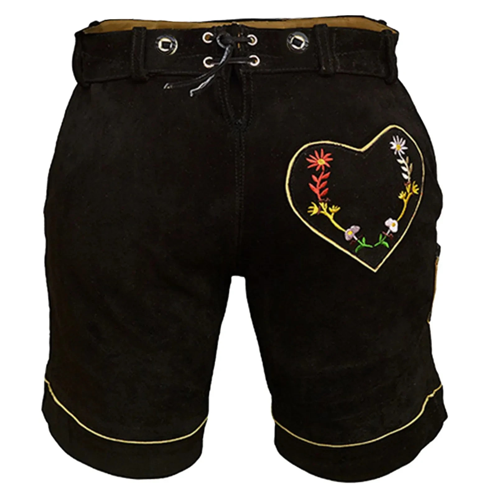 Womens Lederhosen Shorts Suede Leather | Oktoberfest Costume for Women | German