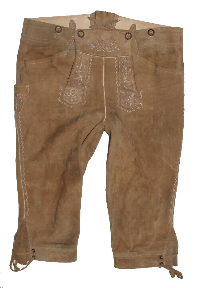 Distler Men’s – Costume/Traditional Costume Kniebund- Leather Pants Beige IN