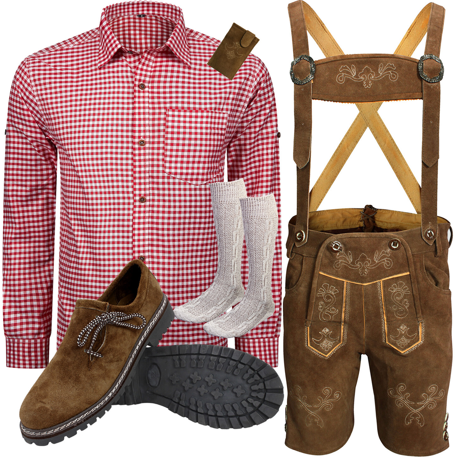 Men’s short costume set costume leather pants costume set 6 pieces pants shirt bkhrh06