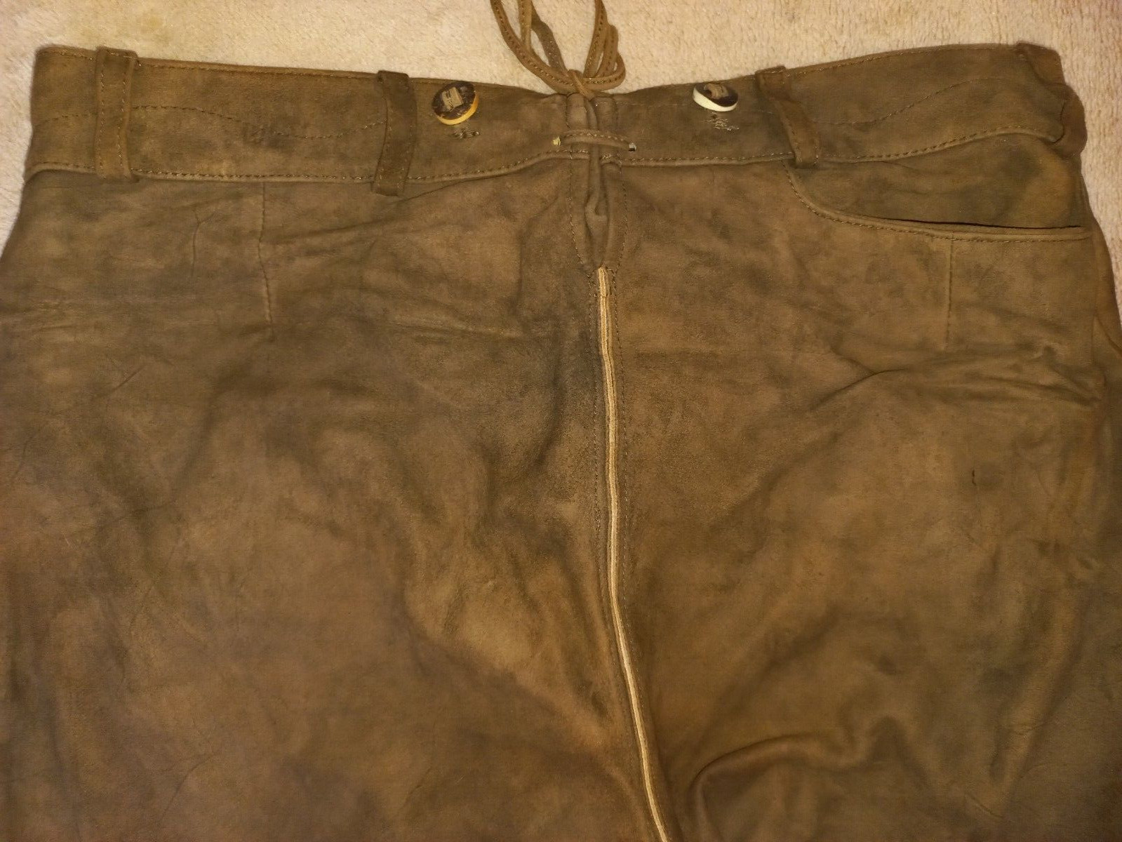 Spieth & Wensky Germany wild bock antik leather pants shorts (Size 52)