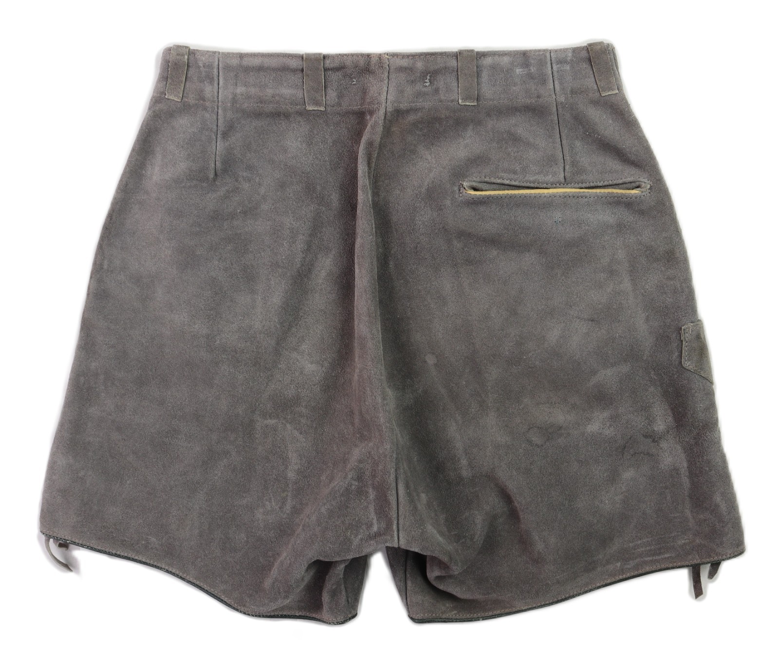 Bergfreund US Men’s 44 US 30 Gray Suede Leather Lederhosen Bavarian Shorts