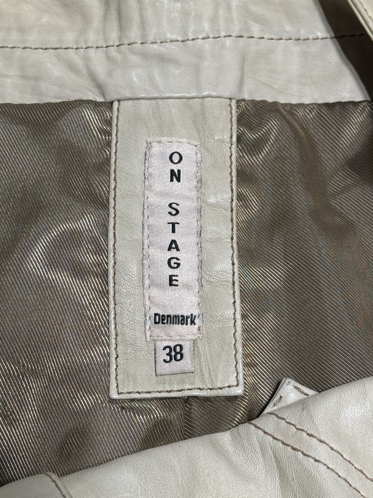 On Stage Denmark Leather Lederhosen Cream Size 38 Soft Authentic Bavarian
