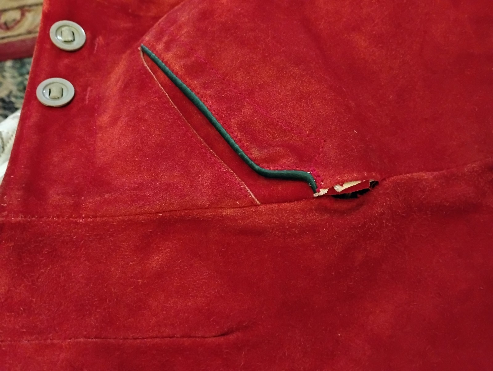 Wpman 28″” waist, RED. Oktoberfest,Germany,Trachten,shorts,Lederhosen NO SUSPEND